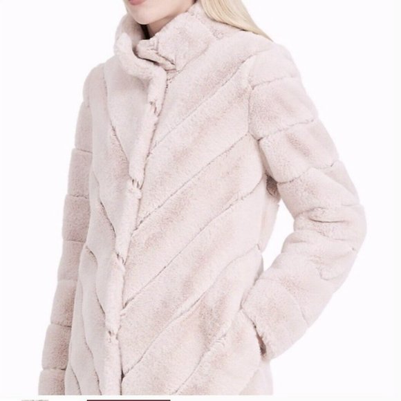 Best Offer!!NWT Calvin Klein Fur Coat XL - Picture 2 of 10